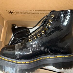 Sinclair Dr. Martens Black Patent Leather Boots